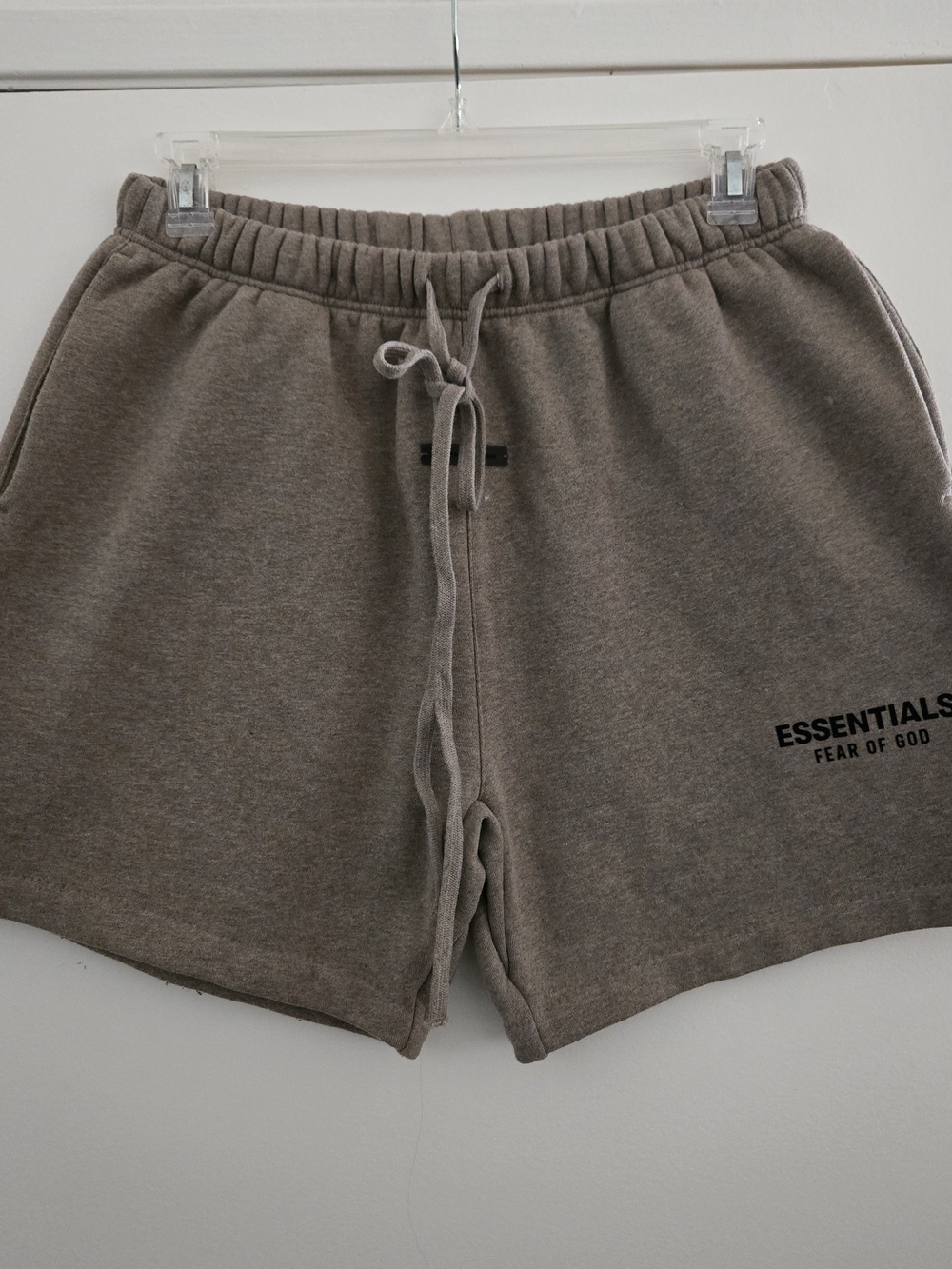 Fear of God Essentials Men's Taupe Gray Athletic Drawstring Shorts